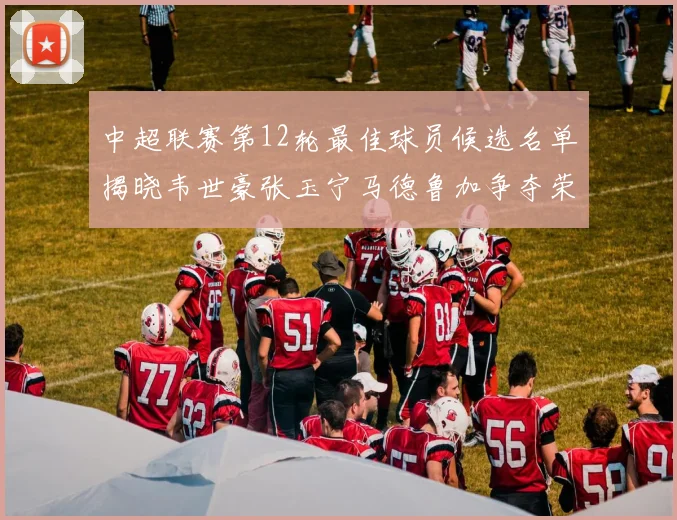 中超联赛第12轮最佳球员候选名单揭晓韦世豪张玉宁马德鲁加争夺荣誉