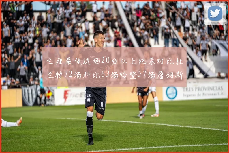 生涯最佳连场20分以上纪录对比杜兰特72场科比63场哈登57场詹姆斯49场